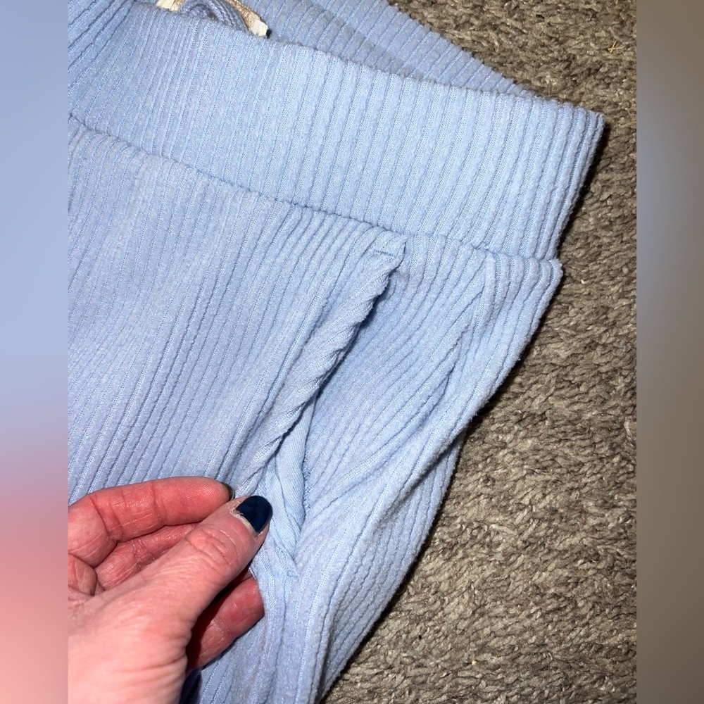 Abercrombie & Fitch Light Blue Ribbed Cozy Lounge Set XXS - Picture 4 of 12